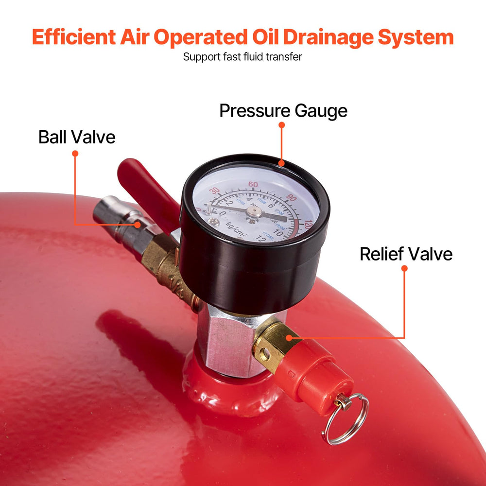VEVOR adjustable-height drain tank demonstrates 38 to 65 inch range
