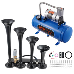 VEVOR 4-trumpet air horn kit assembled for quick setup.