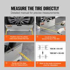 VEVOR adjustable alignment rods simplify setup across various hub sizes.