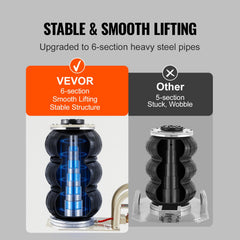 VEVOR air jack lifting quickly in about 5 seconds