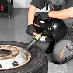 VEVOR high-strength steel cylinder close-up highlights durable construction.