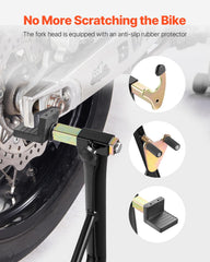 VEVOR anti-slip rubber feet protect the bike during lifting