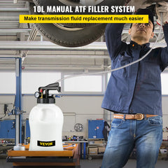 VEVOR ATF refill system with 14 adapters supports broad vehicle compatibility