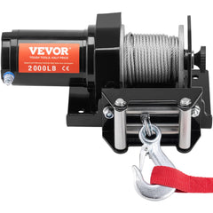 VEVOR ATV winch mounted on bumper enables roadside or trail recovery.