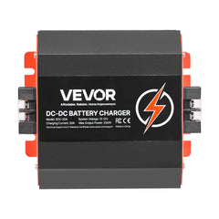 VEVOR broad battery compatibility image showing lead-acid and lithium support