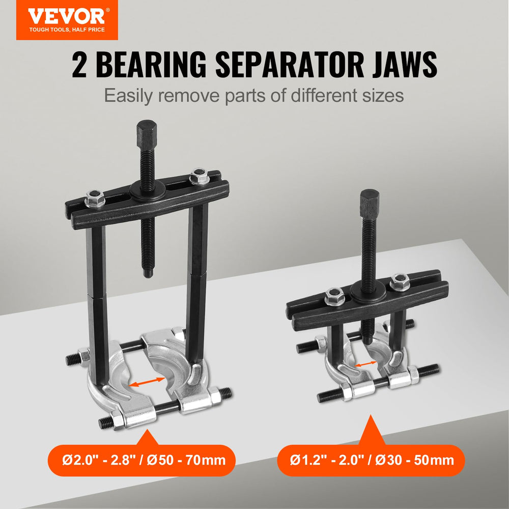 Large separator 2.0-2.8 inches in use for bearing removal on machinery.