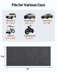 VEVOR mat waterproof backing detail resists spills, keeping the floor dry
