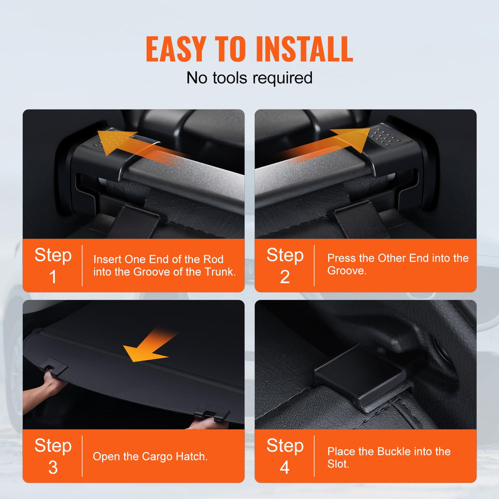 VEVOR CX-5 trunk cover minimizes scratches and cabin noise