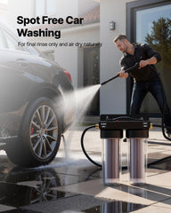 VEVOR Deionized Water System uses 2 x 0.5 L resin for final rinse