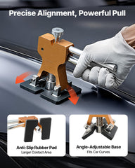 VEVOR glue gun bonding pull tabs to dent for strong adhesion