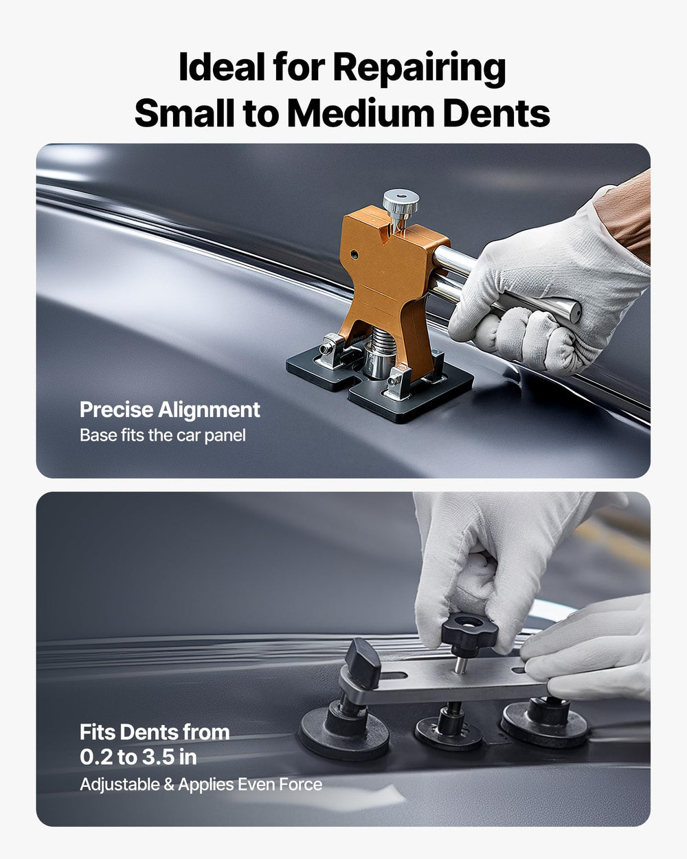 VEVOR dent puller kit suction cups grip big dents without glue