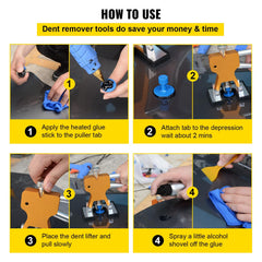 VEVOR Dent removal rods set provides multiple amplitudes for varied dents.