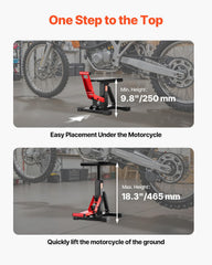 VEVOR platform anti-slip pads grip the bike during service.