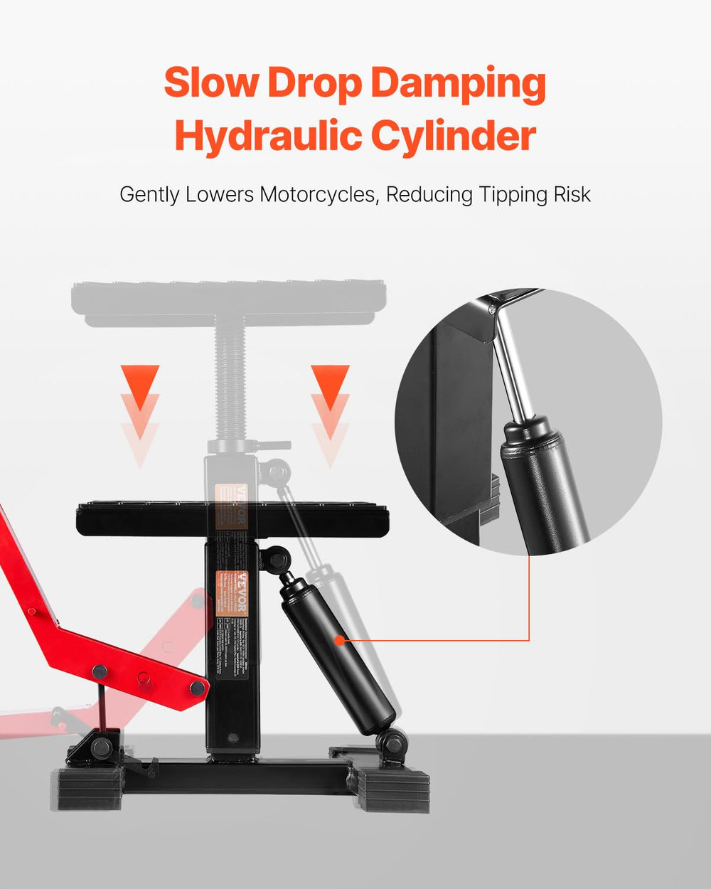 VEVOR solid screw rod reduces wobble for stable maintenance.