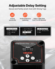 VEVOR dual battery isolator high-brightness voltage display shows both battery voltages clearly.