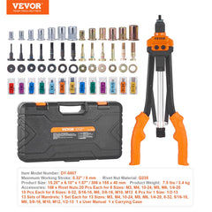 VEVOR durable alloy rivet-setting rod withstands frequent workshop use.