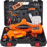 VEVOR electric car jack box and case keeps tools organized for quick roadside tire changes.