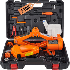 VEVOR electric car jack box and case keeps tools organized for quick roadside tire changes.