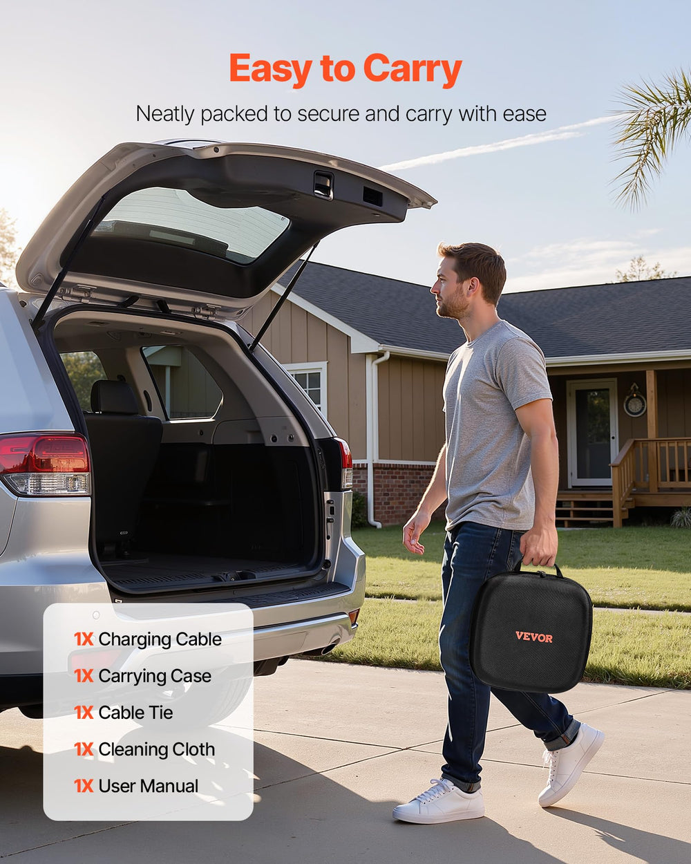 VEVOR carrying bag keeps the cable organized