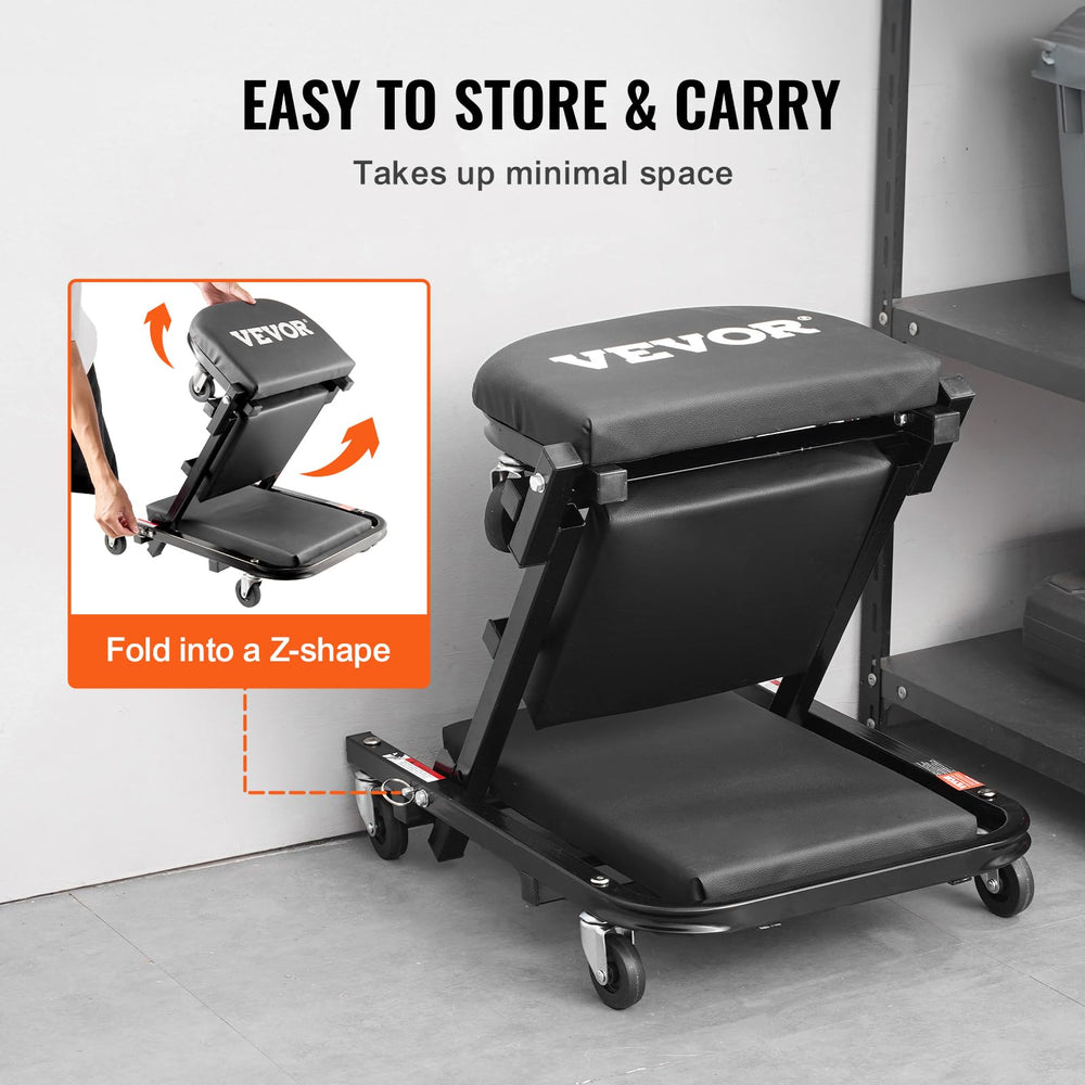 VEVOR Foldable Z Garage Creeper headrest padding for added comfort