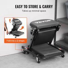 VEVOR Foldable Z Garage Creeper headrest padding for added comfort