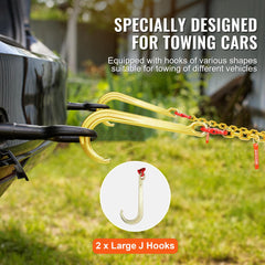 VEVOR G80 V-bridle chain J hook detail highlighting secure attachment
