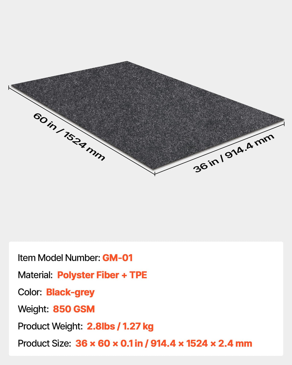 VEVOR mat creates a stable, non-slip workspace in garages and greenhouses