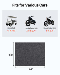 VEVOR garage floor mat roll detail showing durable 850g/m² material