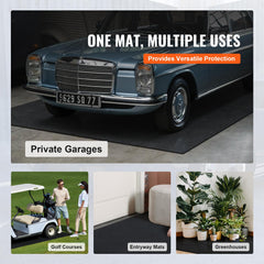 VEVOR garage floor mat can be trimmed to fit tight spaces