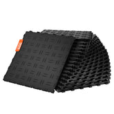 VEVOR garage floor tiles textured black front view with non-slip surface
