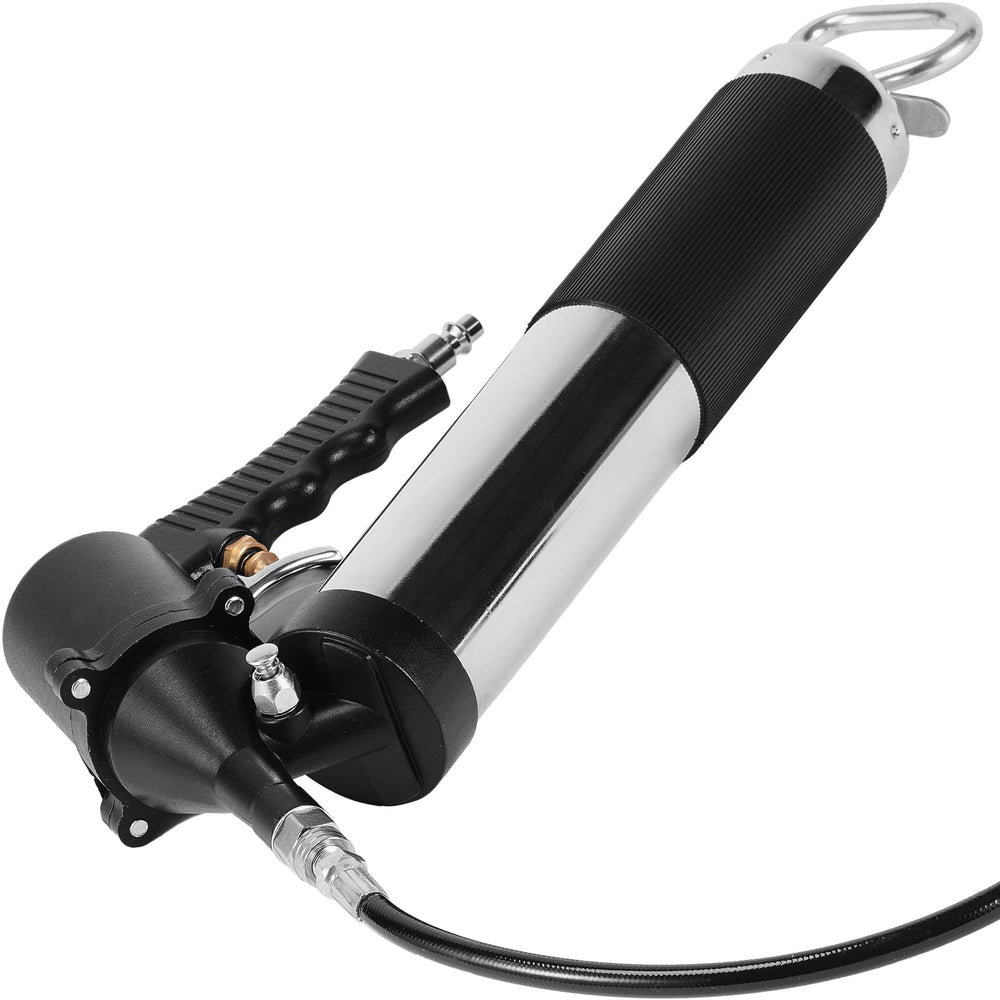 VEVOR Grease Gun kit contents include hose, couplers, and adapters.