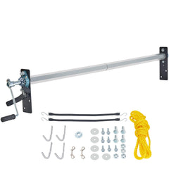 VEVOR hand crank tarp roller, 64 to 104 inch width, easy width adjustment for dump trucks.