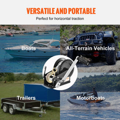VEVOR hand winch easy to install and quick to deploy.