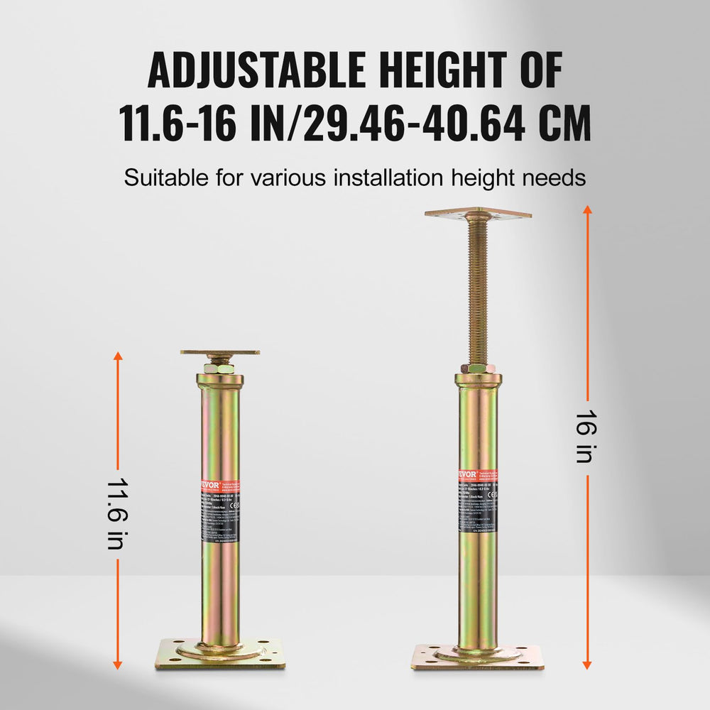 VEVOR each jack supports up to 2500 lbs.