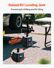 VEVOR heavy-duty RV leveling blocks support up to 6000 lbs per block