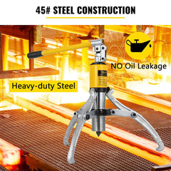 VEVOR hydraulic puller 3-jaw assembly and adjustable jaws.