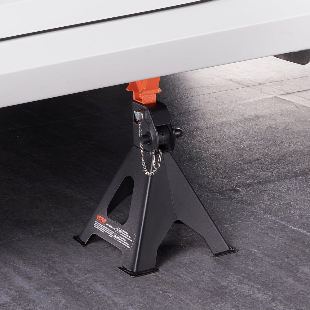 VEVOR 3-Ton jack stands carbon steel base with rust proof coating resists wear.