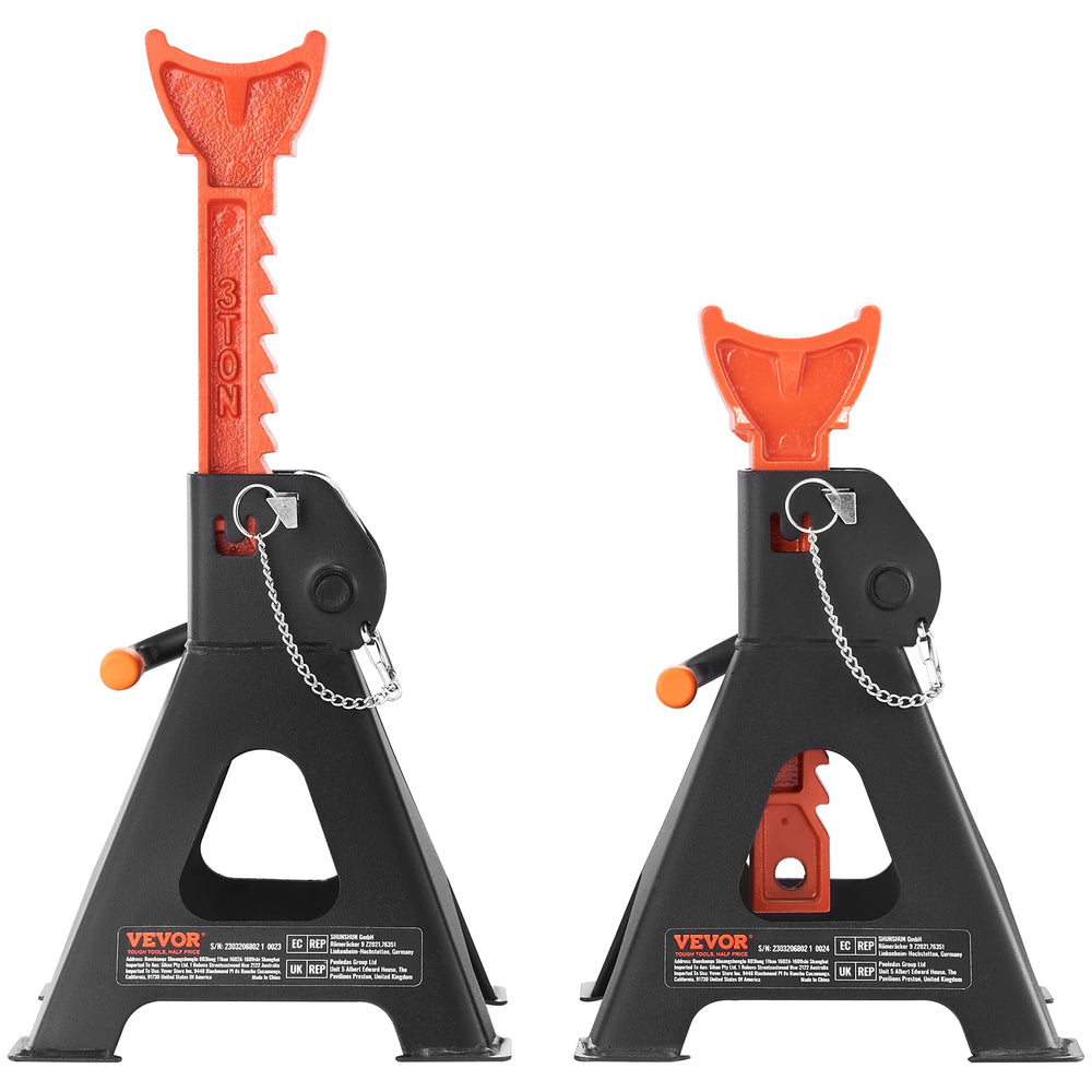 VEVOR 3-Ton jack stands packaging protects the item during shipping.