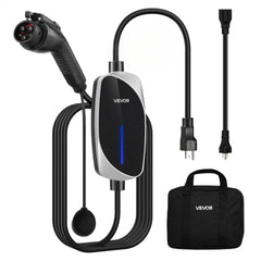 VEVOR Level 1&2 EV Charger with 25ft cable for convenient home charging.