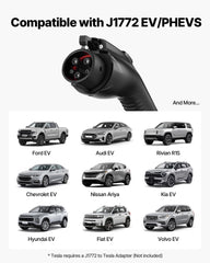VEVOR Level 1&2 EV Charger LED status shows real-time charging info.