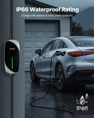 VEVOR Level 1&2 EV Charger wide operating temperature range for outdoor use.