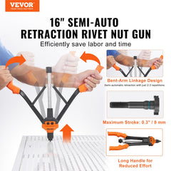VEVOR mandrels and rivet nuts collection in 13 pieces for versatile fastener options.