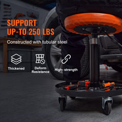 VEVOR Mechanic Stool locknut-secure seat for stability during work