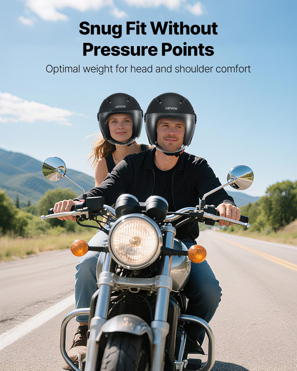 VEVOR DOT-approved helmet meets U.S. safety standards.