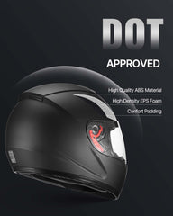 VEVOR helmet clear visor in action, maintains crisp visibility in windy conditions.