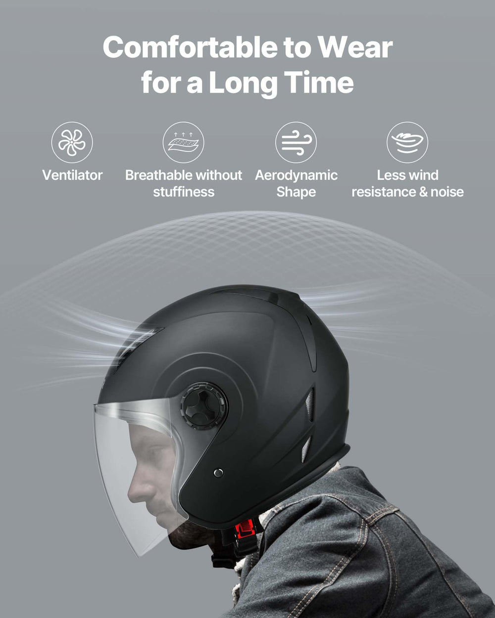 VEVOR soft inner liner delivers snug comfort on long rides.
