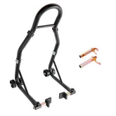 VEVOR rear wheel stand supports up to 850 lbs for heavy bike maintenance.