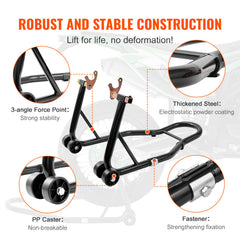 VEVOR assembly guide image demonstrating quick setup