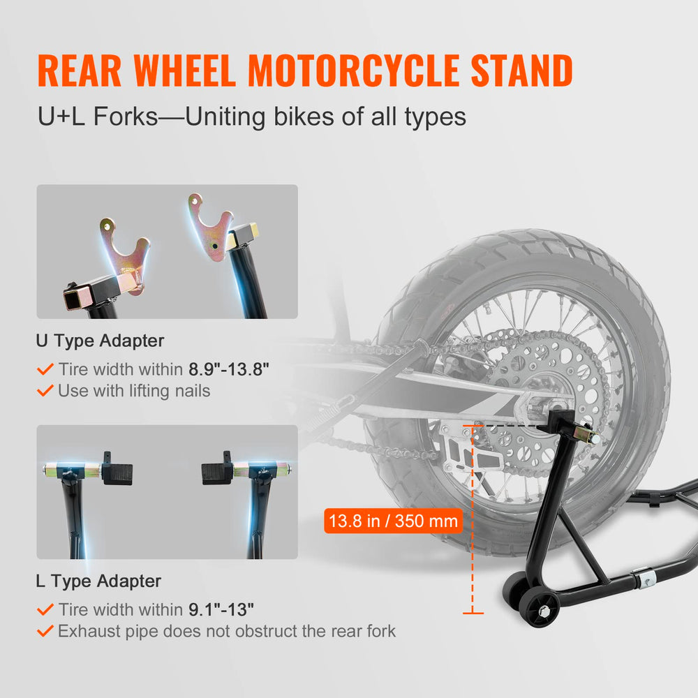 VEVOR rear U L fork head adjustable for different wheelbases