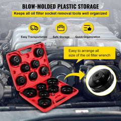 VEVOR oil filter socket 74-6mm 15F helps reach recessed filters.